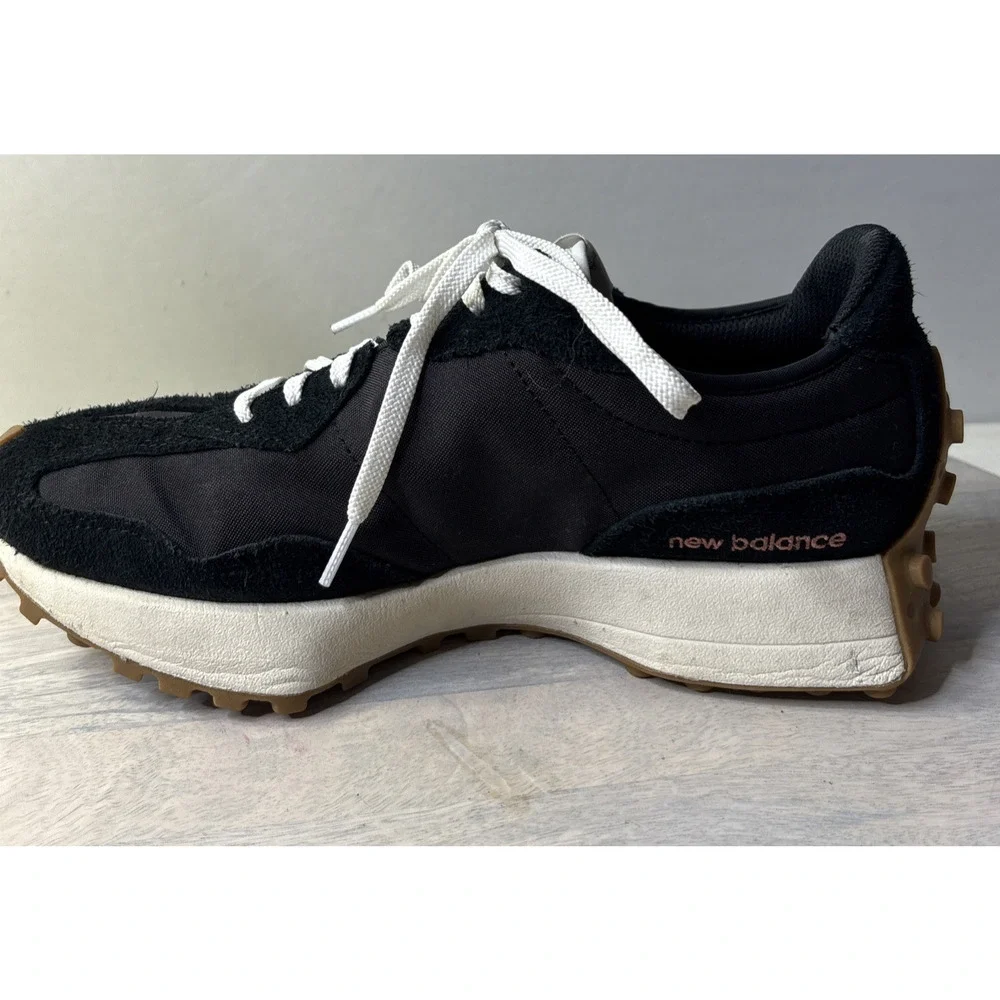 New Balance 327 Black White Retro Running Sneakers Women’s Size 8.5 - Picture 11 of 16